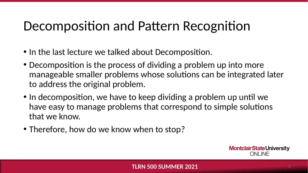 Computational Thinking Dr. Katherine Herbert - slide 3 of 19
