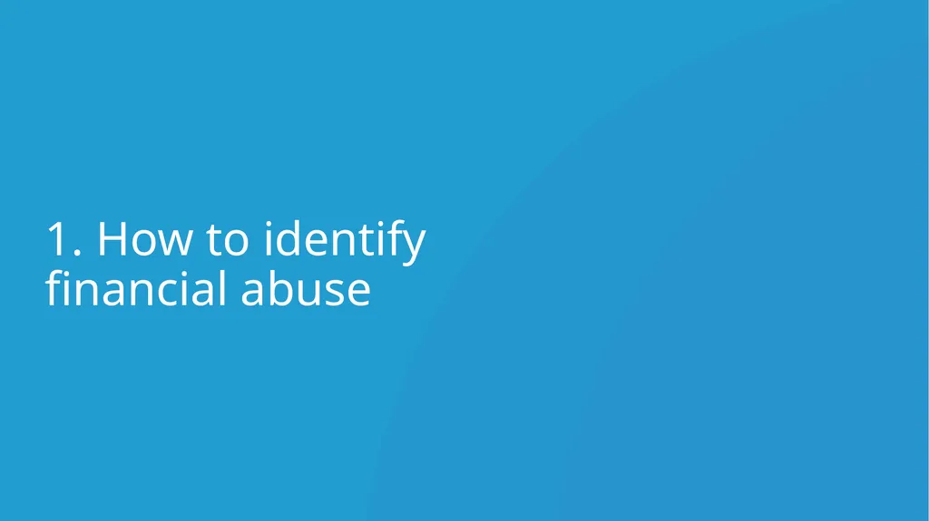 Resolving financial abuse legal issues with telco - slide 4 of 22
