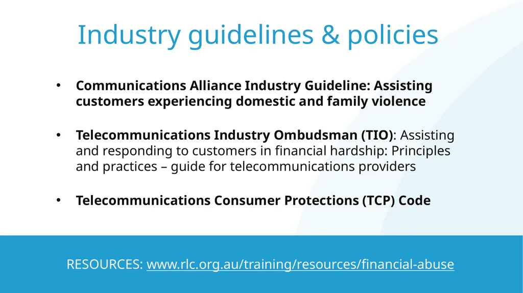 Resolving financial abuse legal issues with telco - slide 10 of 22