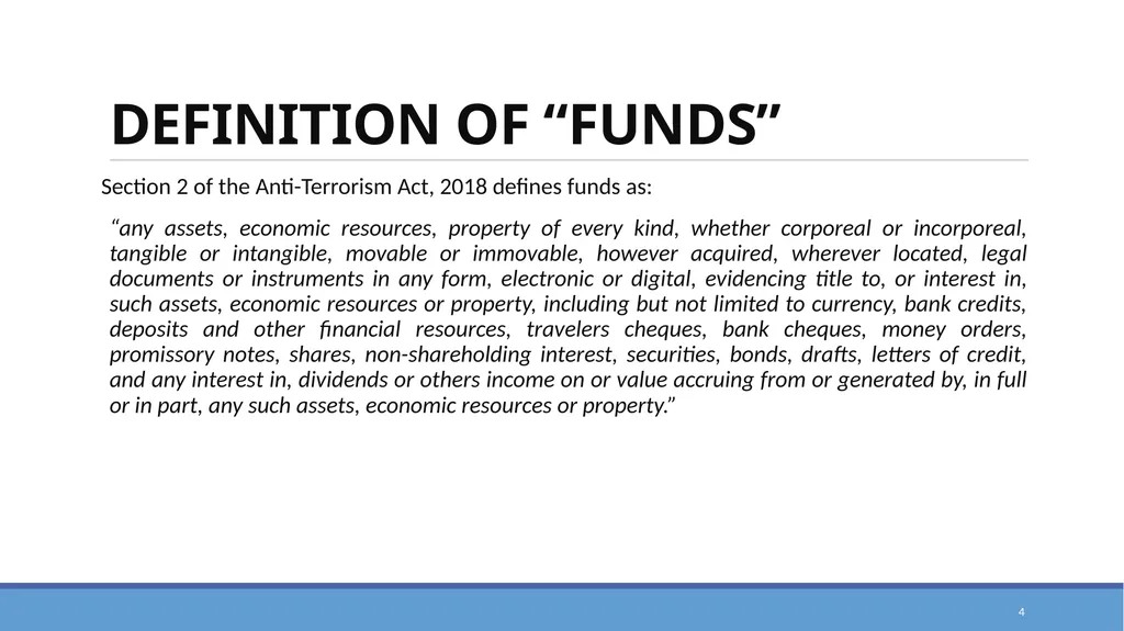 TARGETED FINANCIAL SANCTIONS RELATED TO TERRORISM, - slide 4 of 25