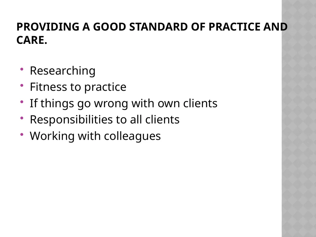 Ethics for Counselling and Psychotherapy Values - slide 16 of 19