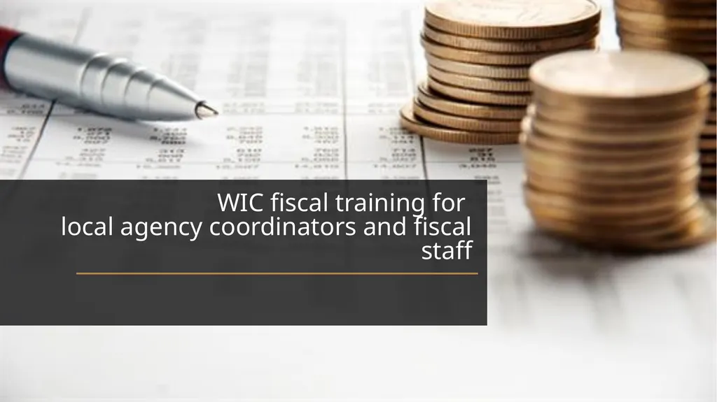 WIC fiscal training for local agency coordinators