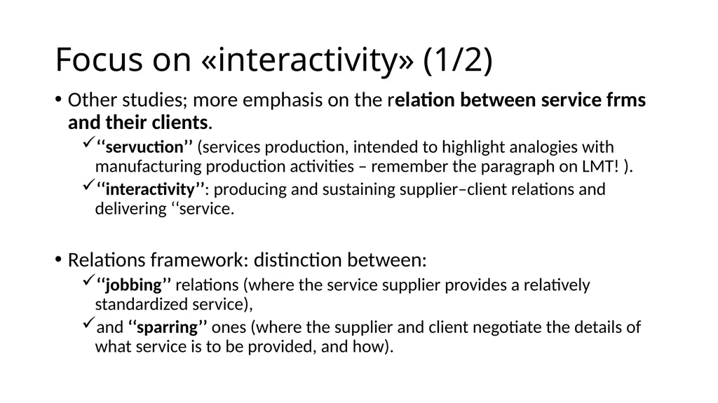 Innovation in services A topic of growing interest - slide 19 of 32