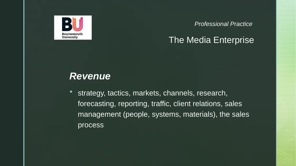 The Enterprise Roles and Responsibilities - slide 11 of 19