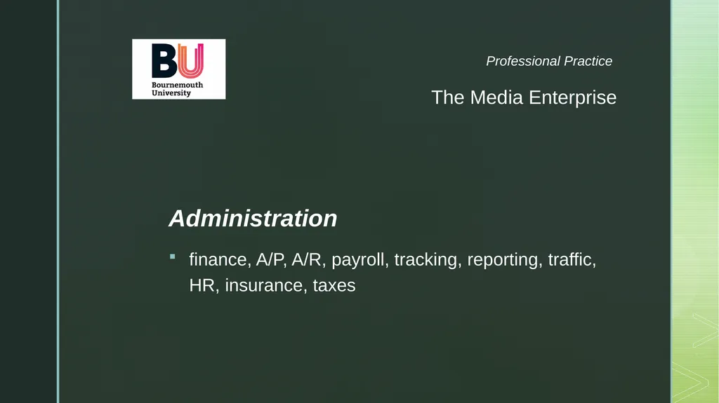 The Enterprise Roles and Responsibilities - slide 7 of 19