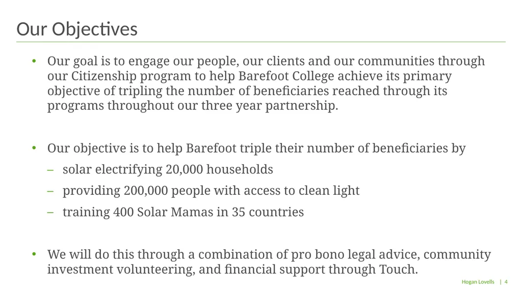 A global Citizenship partnership between Hogan - slide 4 of 12