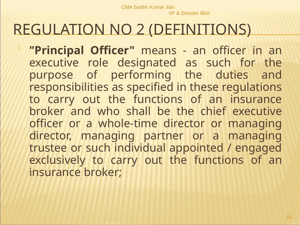 A Presentation On IRDAI (Insurance Brokers) - slide 15 of 79