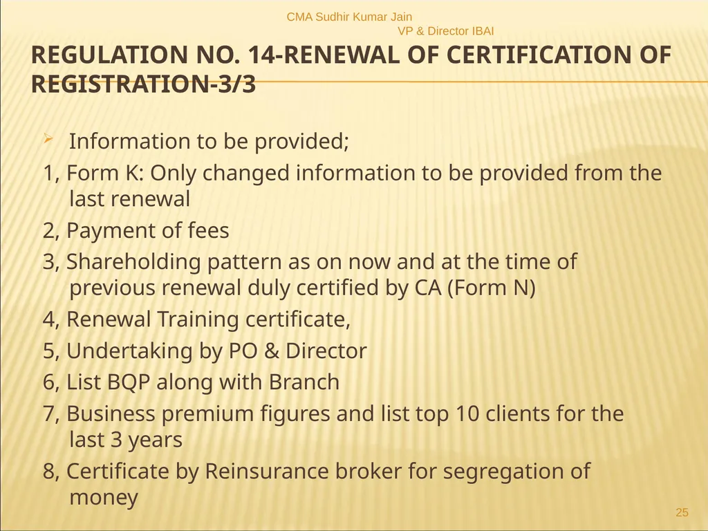 A Presentation On IRDAI (Insurance Brokers) - slide 25 of 79