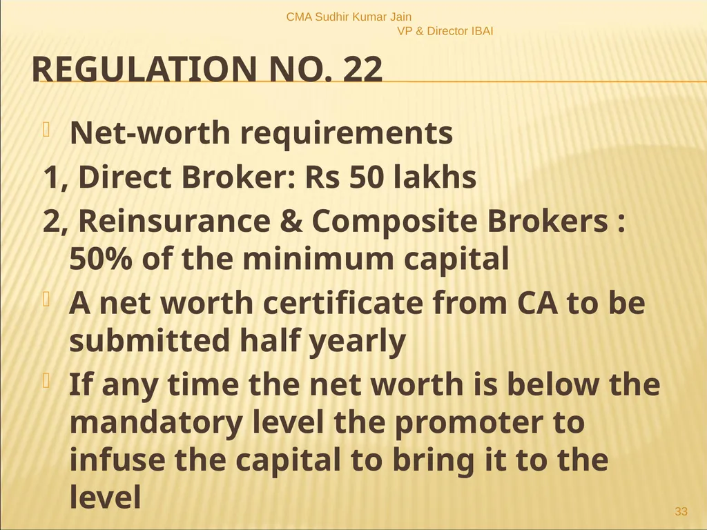 A Presentation On IRDAI (Insurance Brokers) - slide 33 of 79