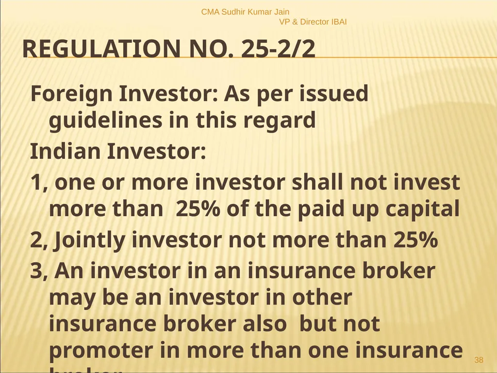 A Presentation On IRDAI (Insurance Brokers) - slide 38 of 79