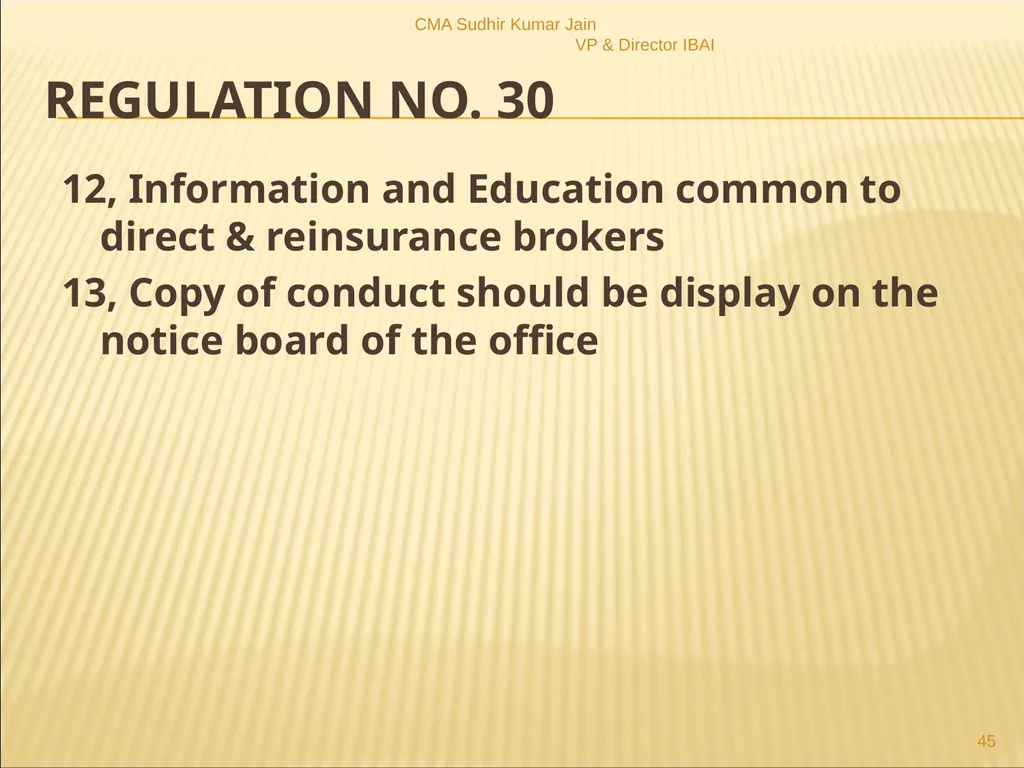 A Presentation On IRDAI (Insurance Brokers) - slide 45 of 79