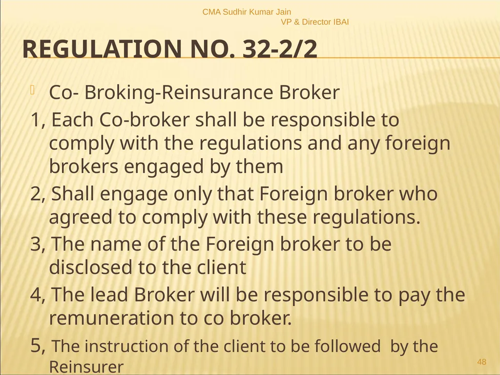 A Presentation On IRDAI (Insurance Brokers) - slide 48 of 79