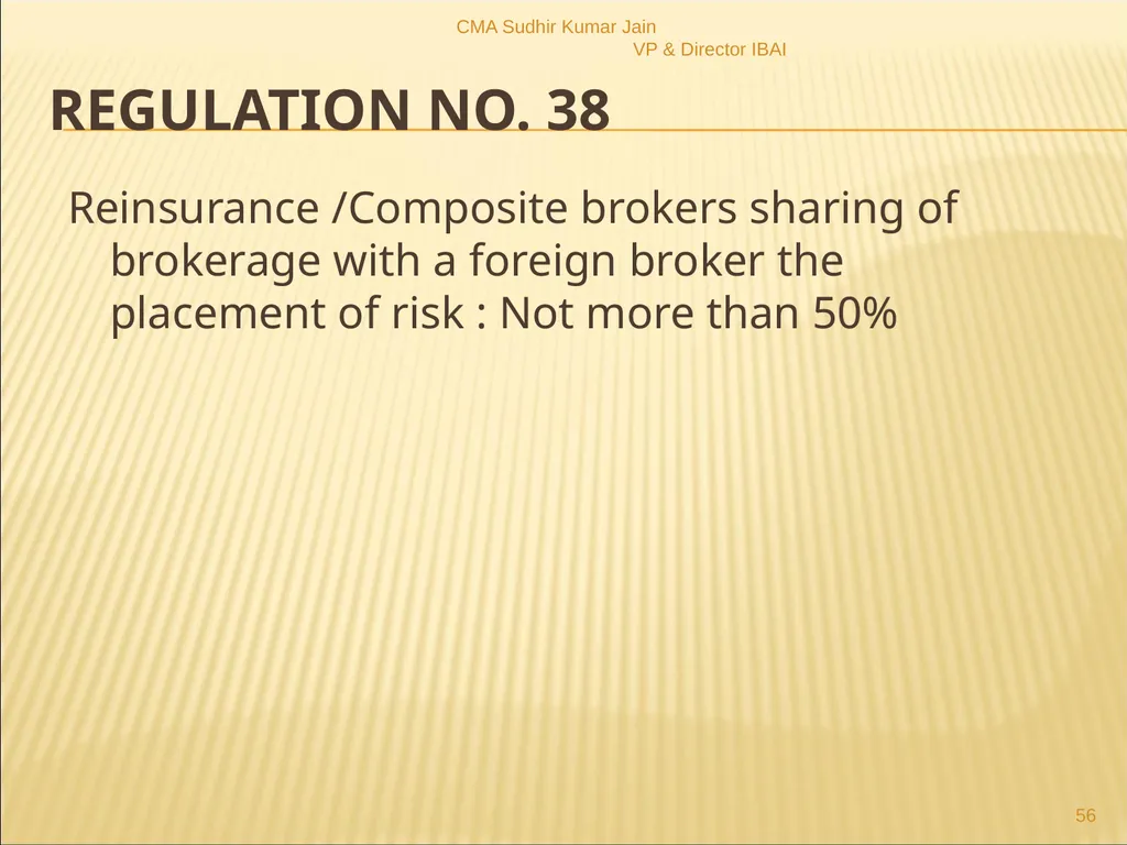 A Presentation On IRDAI (Insurance Brokers) - slide 56 of 79