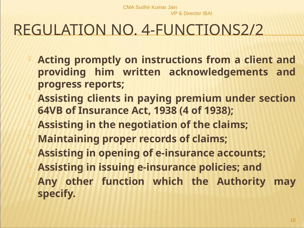 A Presentation On IRDAI (Insurance Brokers) - slide 18 of 79