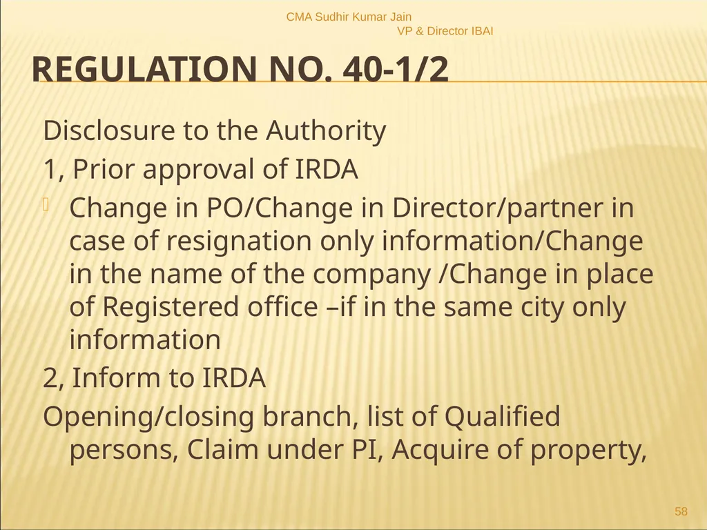 A Presentation On IRDAI (Insurance Brokers) - slide 58 of 79