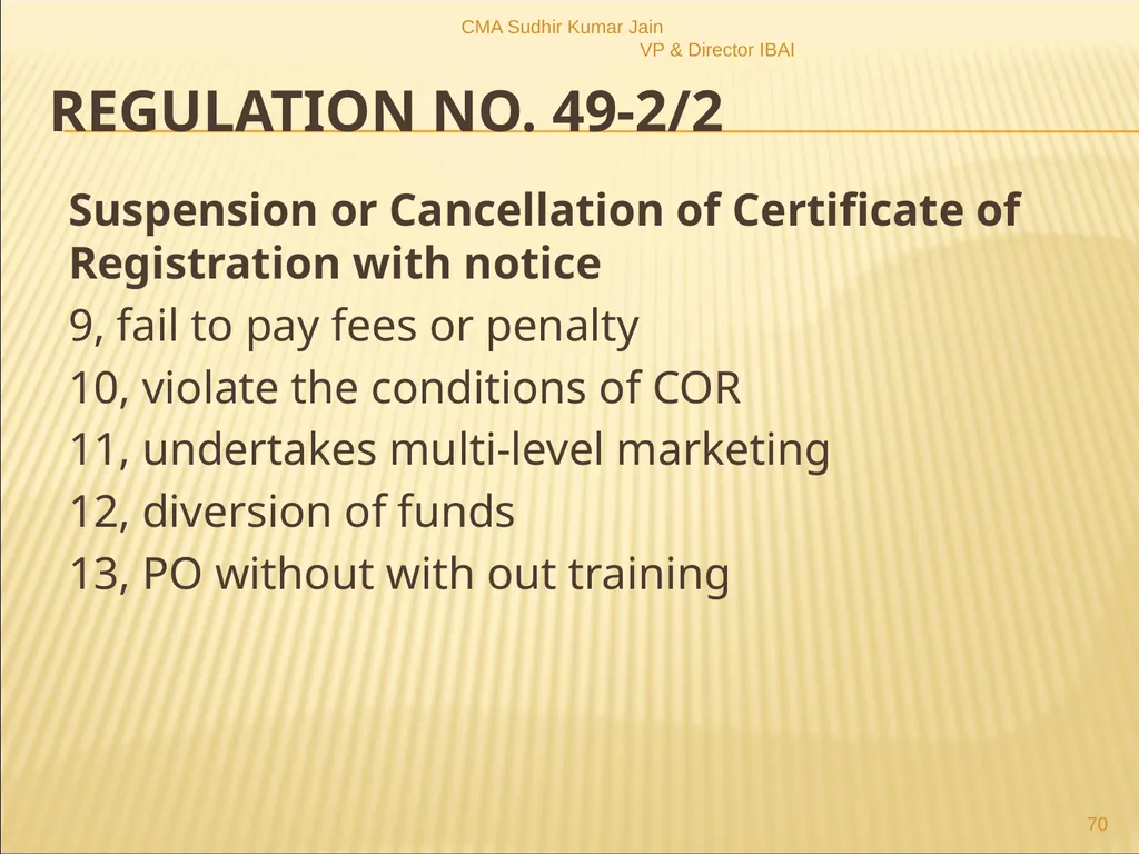 A Presentation On IRDAI (Insurance Brokers) - slide 70 of 79