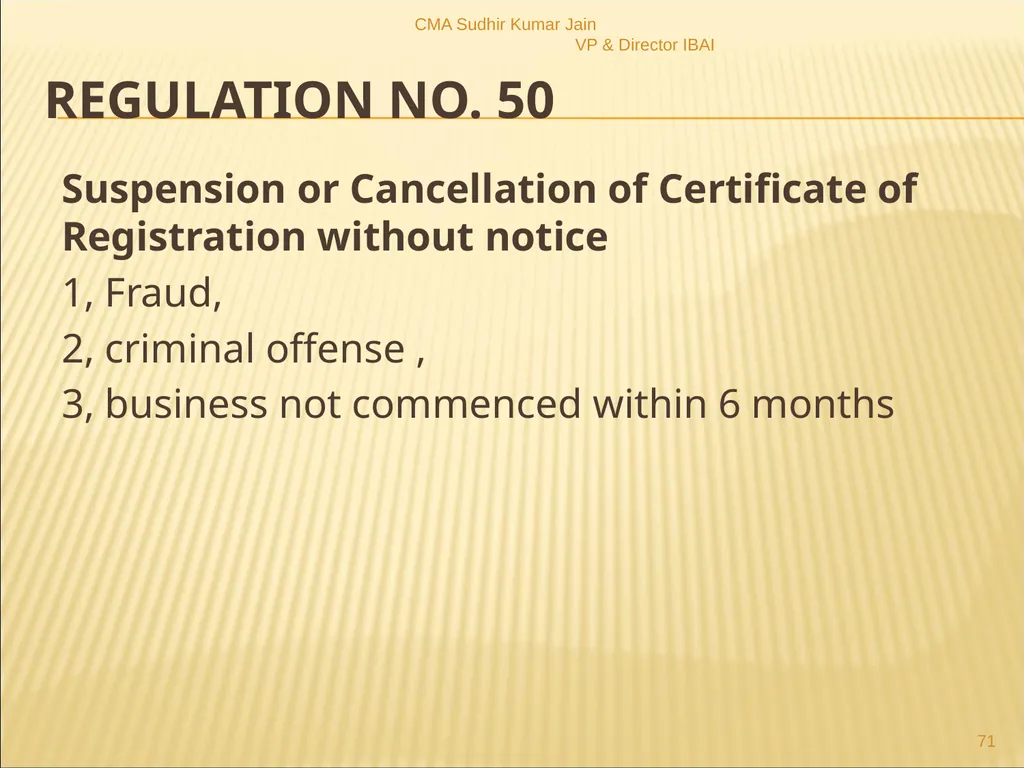 A Presentation On IRDAI (Insurance Brokers) - slide 71 of 79