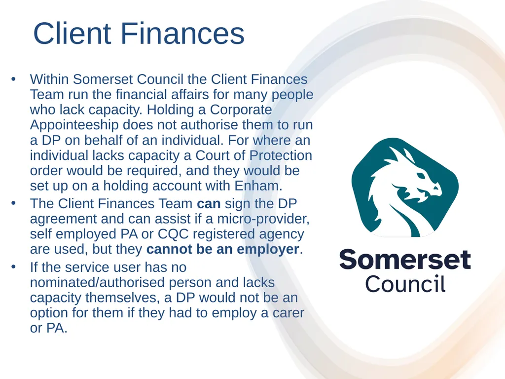 Direct Payments The following presentation is to - slide 5 of 38