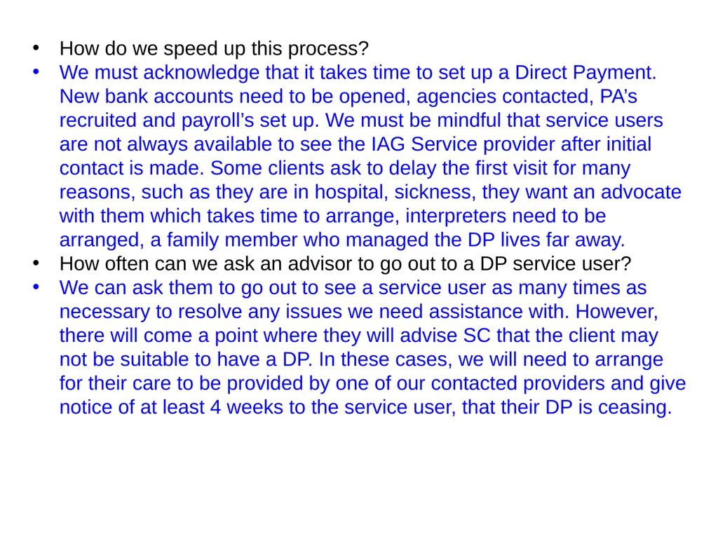 Direct Payments The following presentation is to - slide 36 of 38