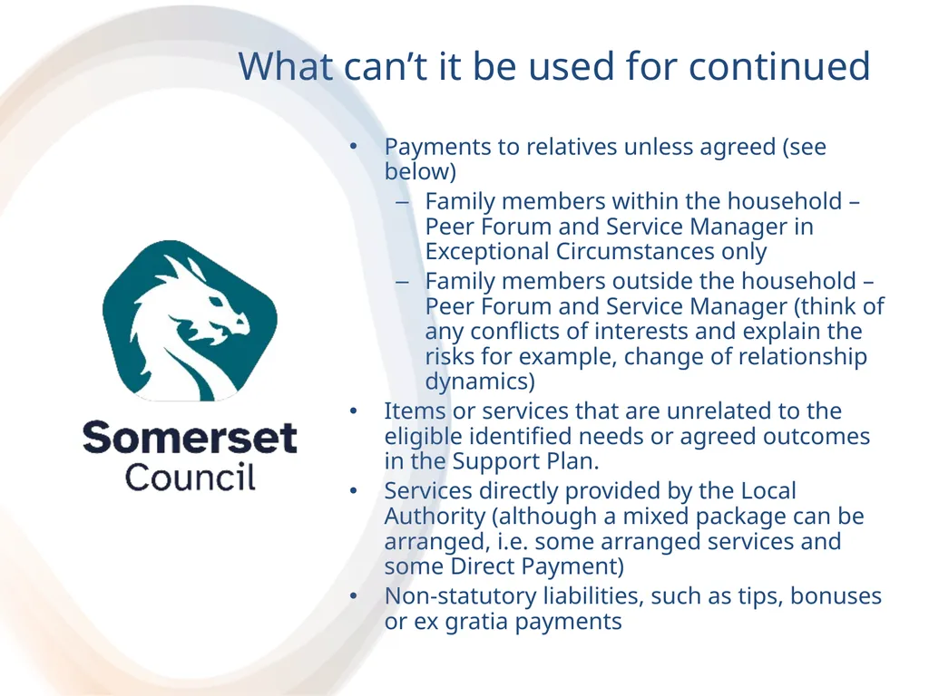 Direct Payments The following presentation is to - slide 20 of 38