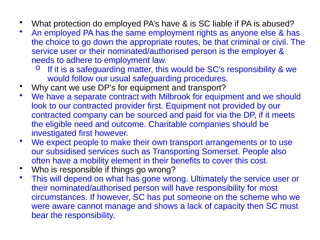 Direct Payments The following presentation is to - slide 34 of 38