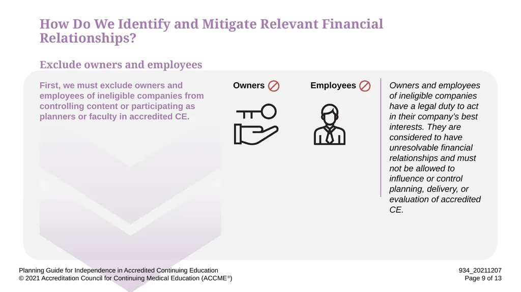 Planning Guide for Independence in Accredited - slide 9 of 13