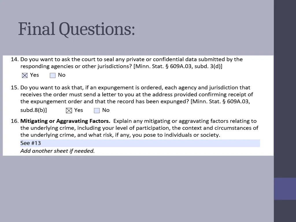 Criminal Expungement Full Representation Training - slide 27 of 41