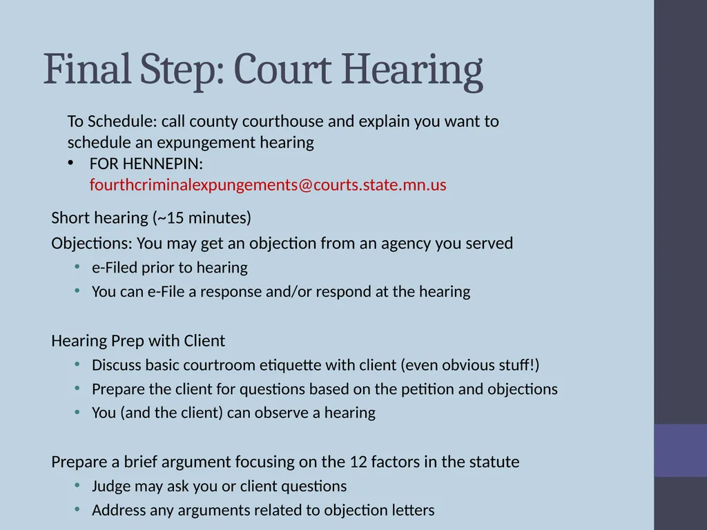 Criminal Expungement Full Representation Training - slide 38 of 41