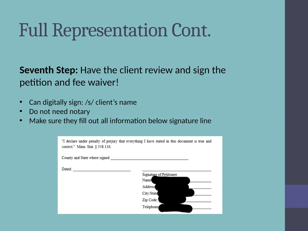 Criminal Expungement Full Representation Training - slide 30 of 41