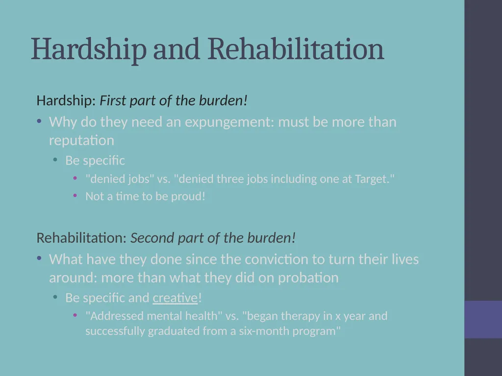 Criminal Expungement Full Representation Training - slide 19 of 41
