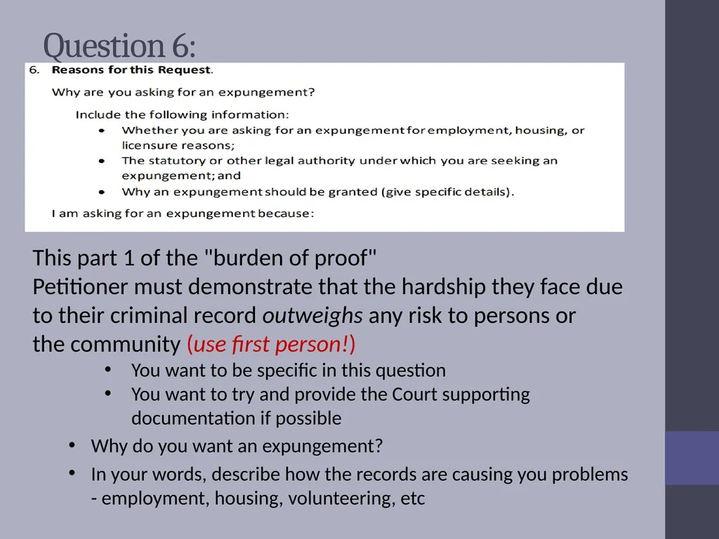 Criminal Expungement Full Representation Training - slide 20 of 41
