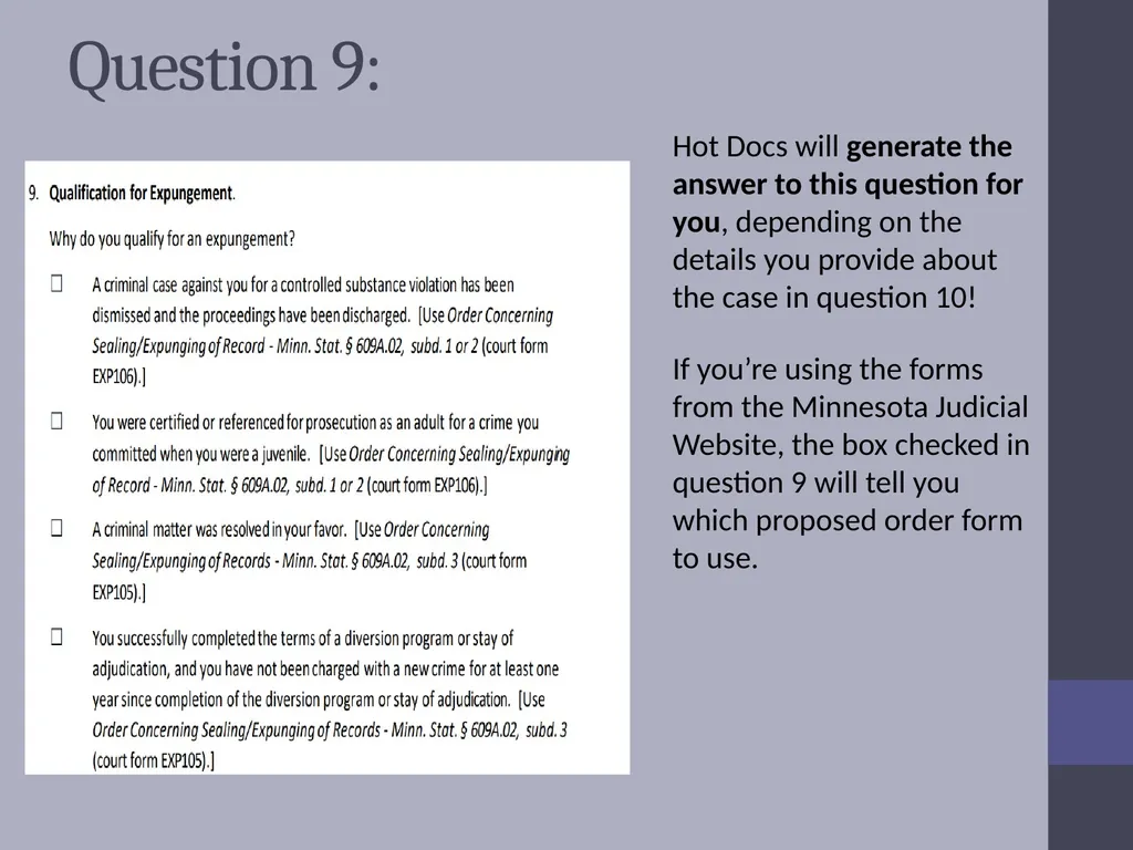 Criminal Expungement Full Representation Training - slide 21 of 41
