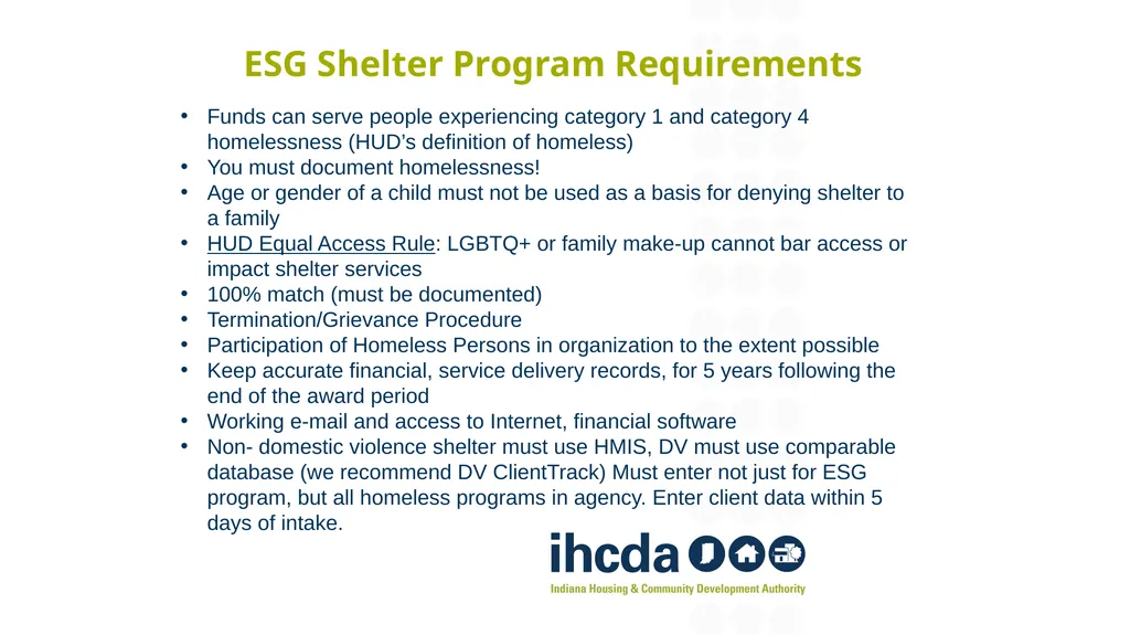 Fiscal Year 2022 Emergency Solutions Grant (ESG) - slide 25 of 78