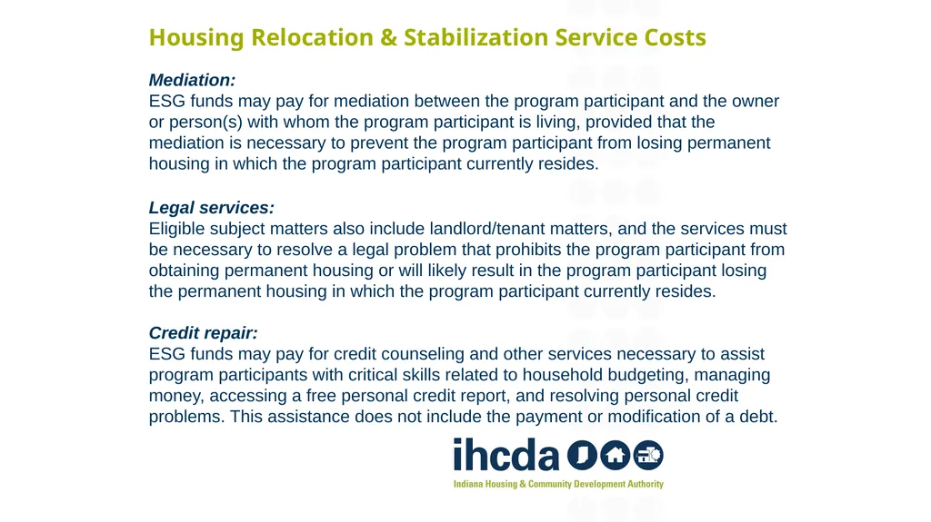 Fiscal Year 2022 Emergency Solutions Grant (ESG) - slide 49 of 78