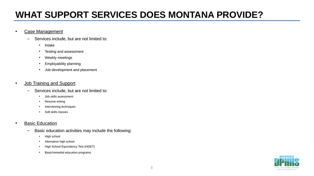 Agenda SNAP E&T Overview SNAP E&T Goals Strategy - slide 5 of 19
