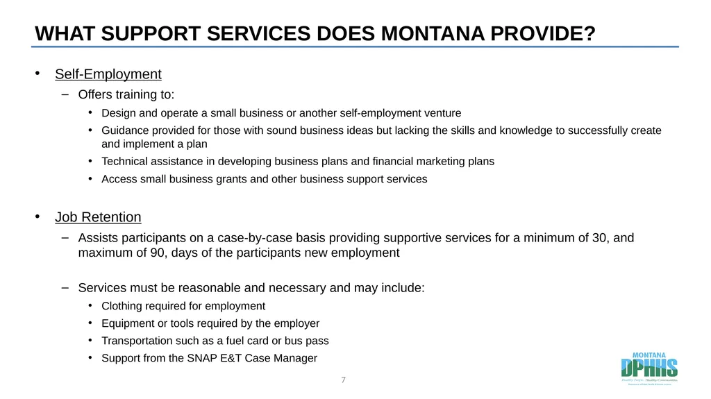 Agenda SNAP E&T Overview SNAP E&T Goals Strategy - slide 7 of 19