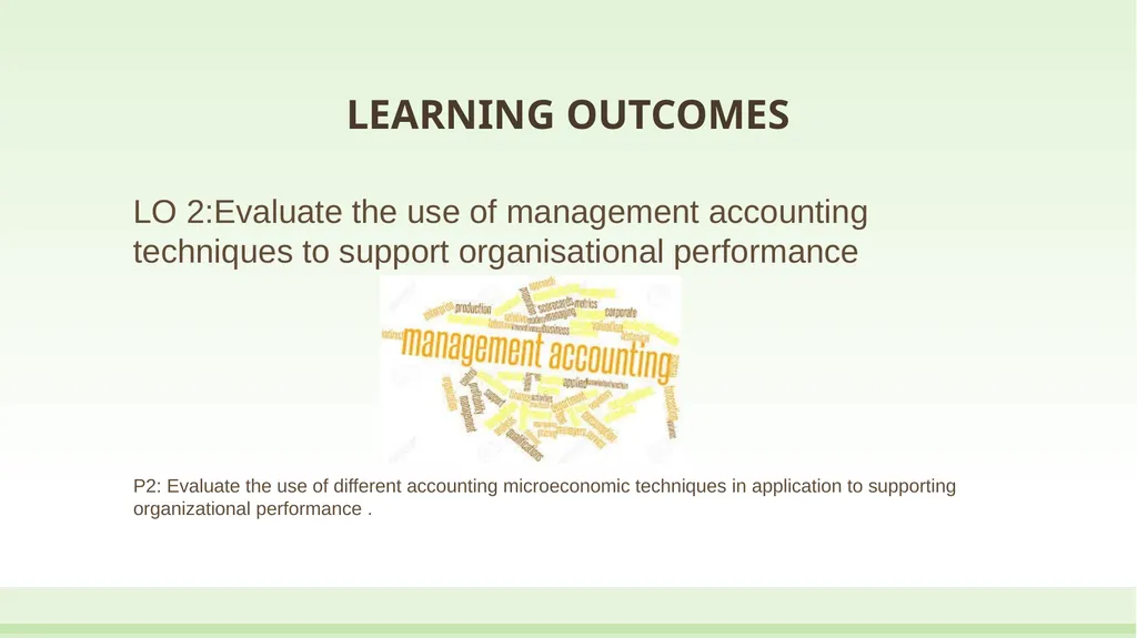 UNIT 14: ADVANCED MANAGEMENT ACCOUNTING Unit code: - slide 4 of 26