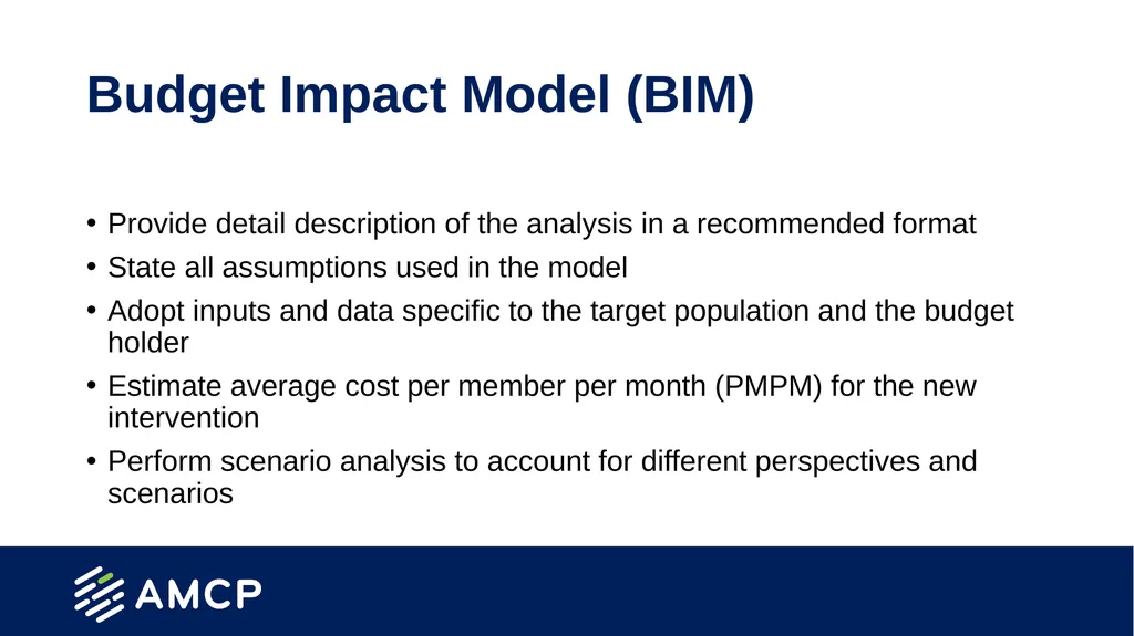 Budget Impact Analysis Created by the School of - slide 18 of 29