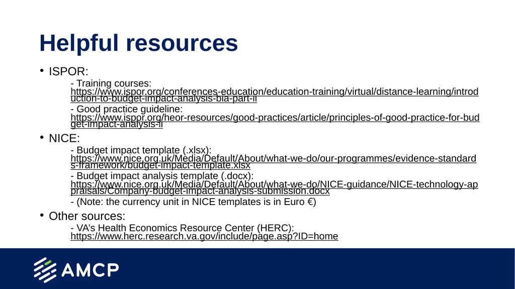 Budget Impact Analysis Created by the School of - slide 26 of 29