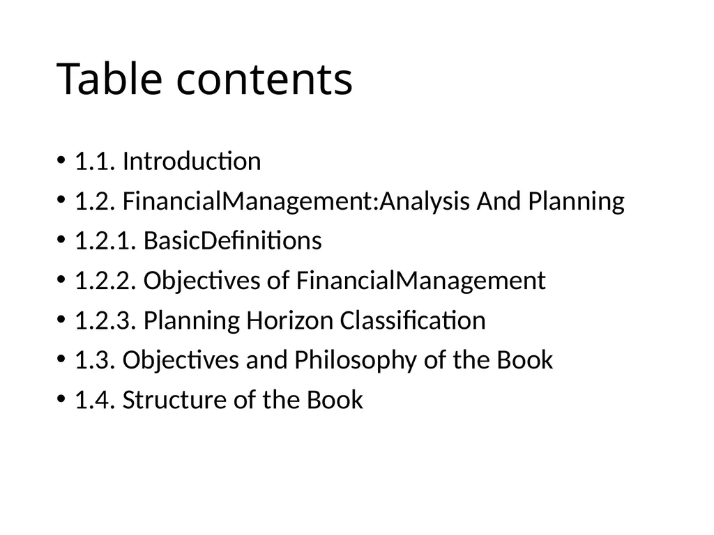 Financial Analysis, Planning and Forecasting - slide 2 of 25