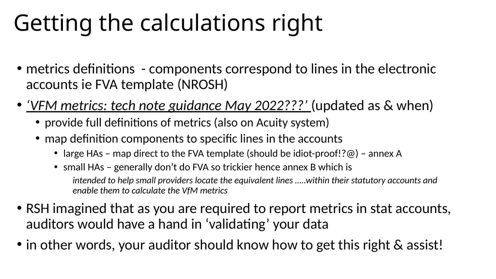 Data quality workshop: getting it right – - slide 24 of 26
