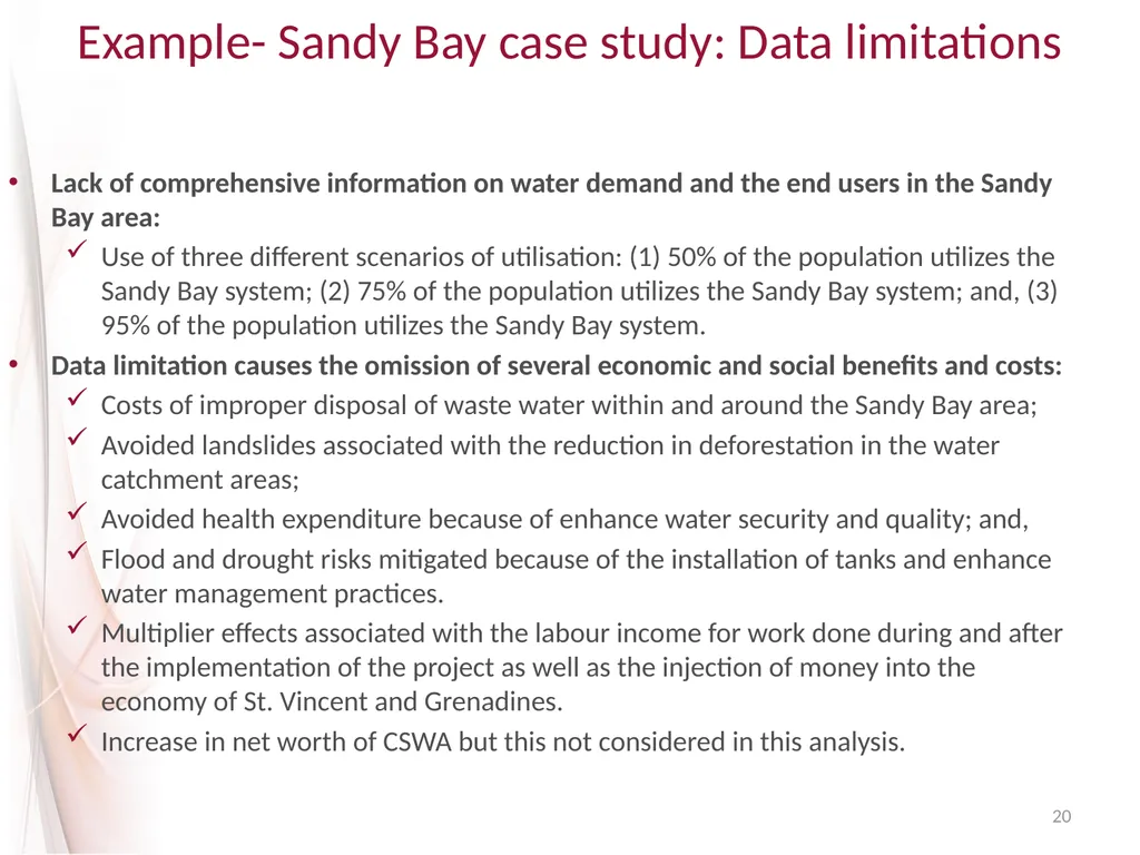 Climate Proofing the Sandy Bay water service - slide 20 of 28