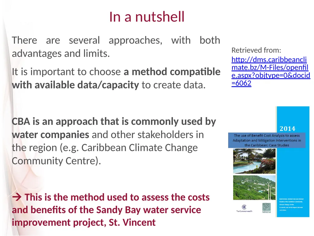 Climate Proofing the Sandy Bay water service - slide 12 of 28