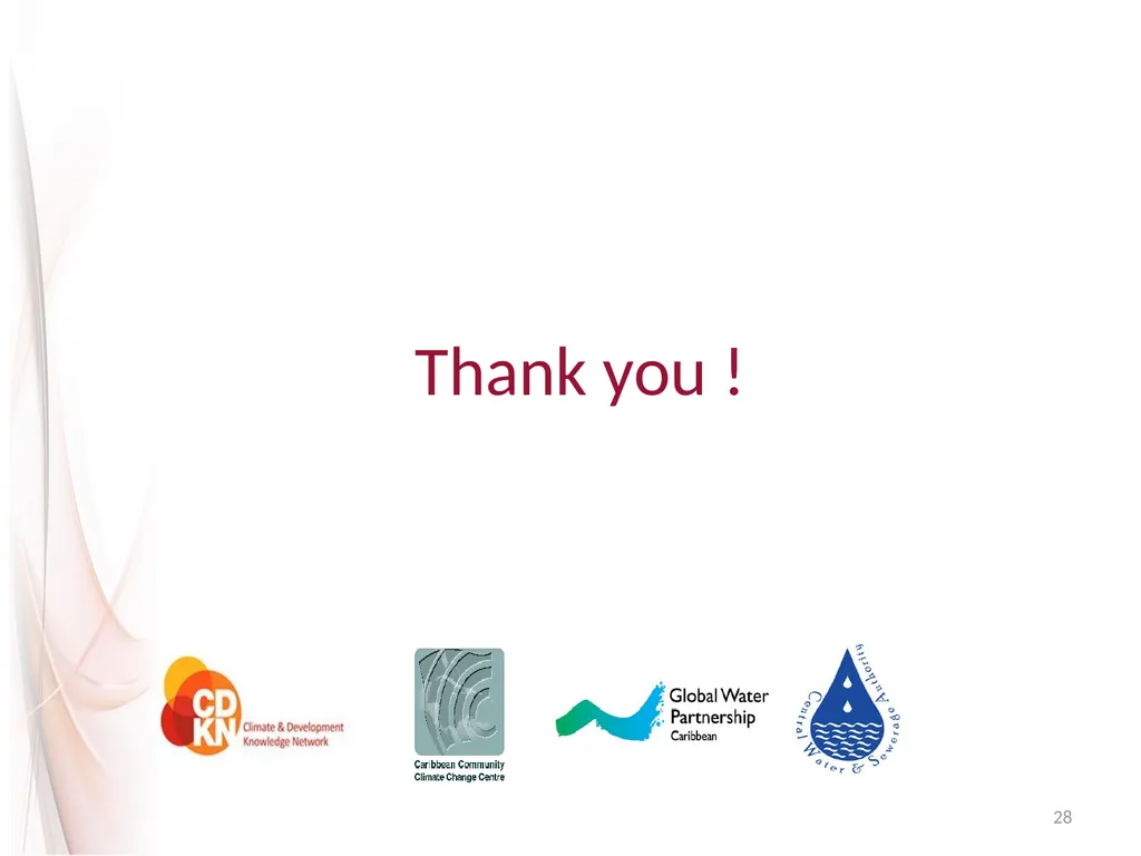 Climate Proofing the Sandy Bay water service - slide 28 of 28