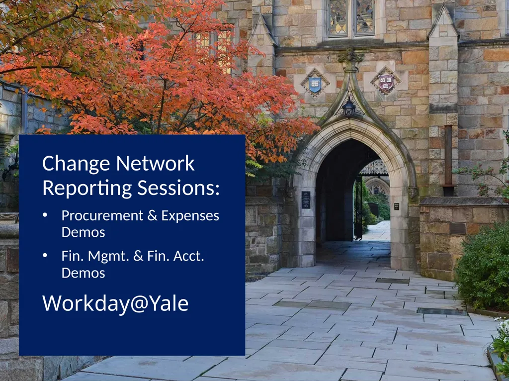 Change Network Reporting Sessions: Procurement & - slide 1 of 24