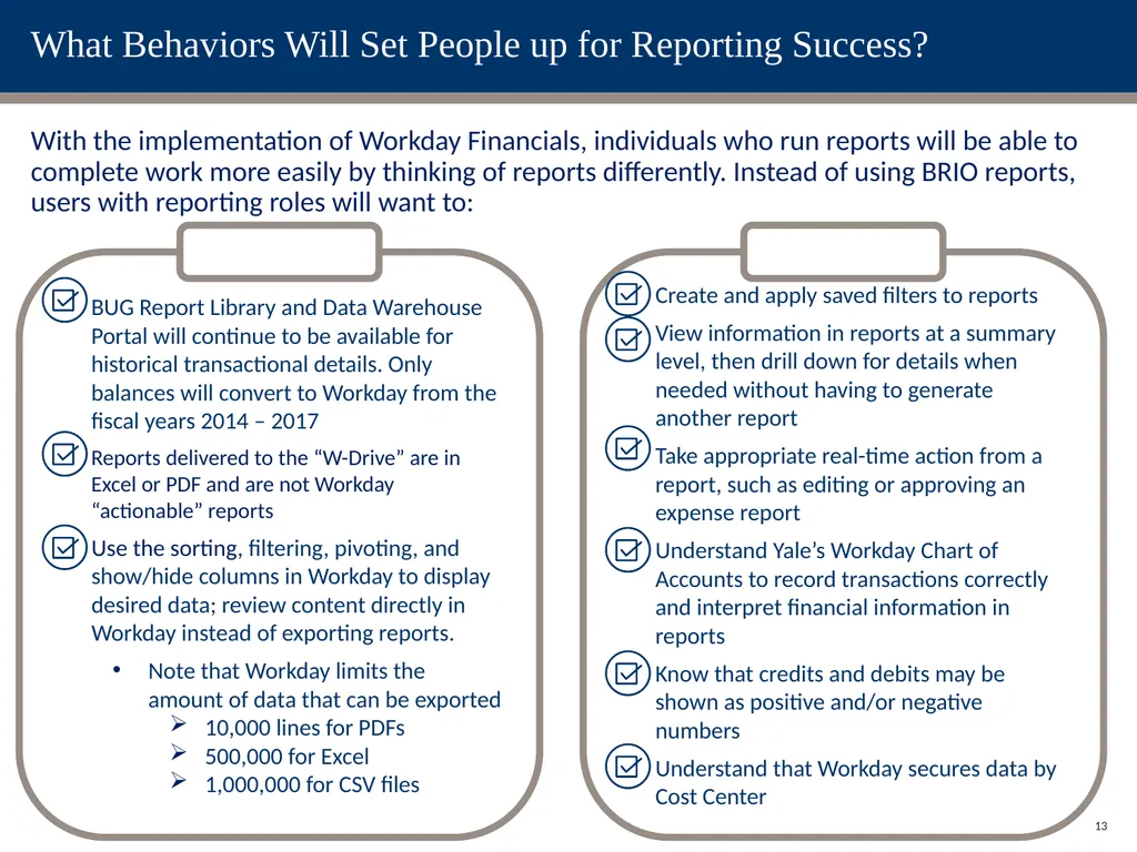 Change Network Reporting Sessions: Procurement & - slide 13 of 24