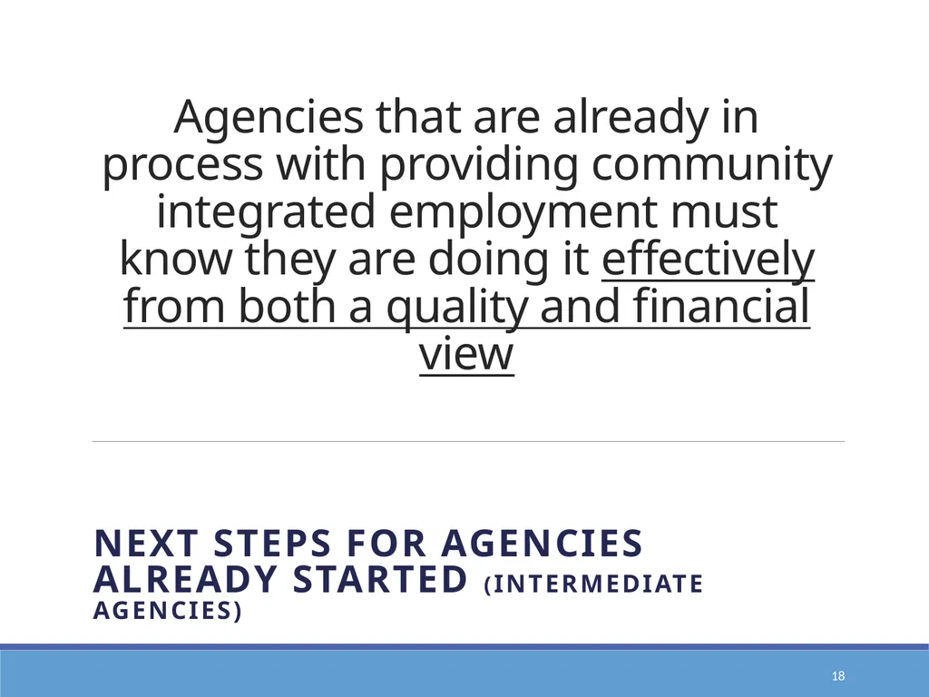 Action Planning for Transformation to an E1st - slide 18 of 43