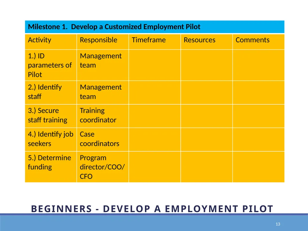 Action Planning for Transformation to an E1st - slide 13 of 43
