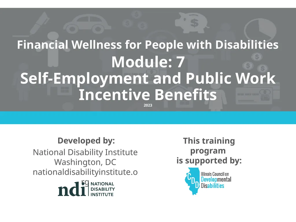 Module: 7 Self-Employment and Public Work