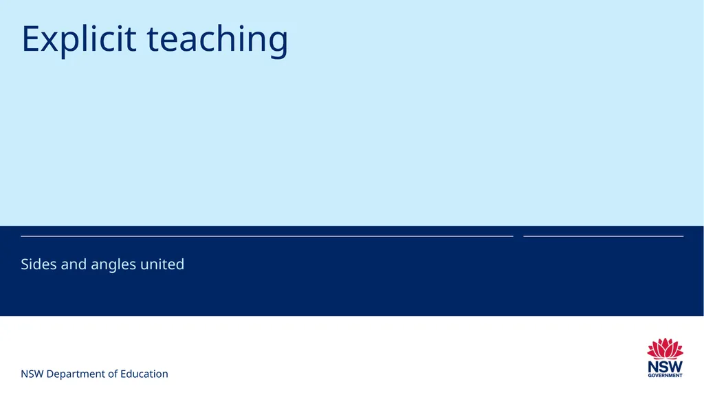 Sides and angles united Explicit teaching NSW - slide 4 of 12
